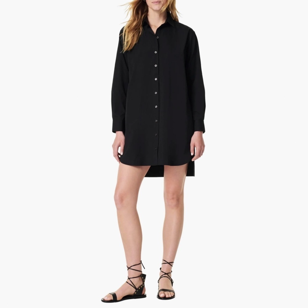 SPANX - Long Sleeve Cotton Poplin Shirtdress - Black